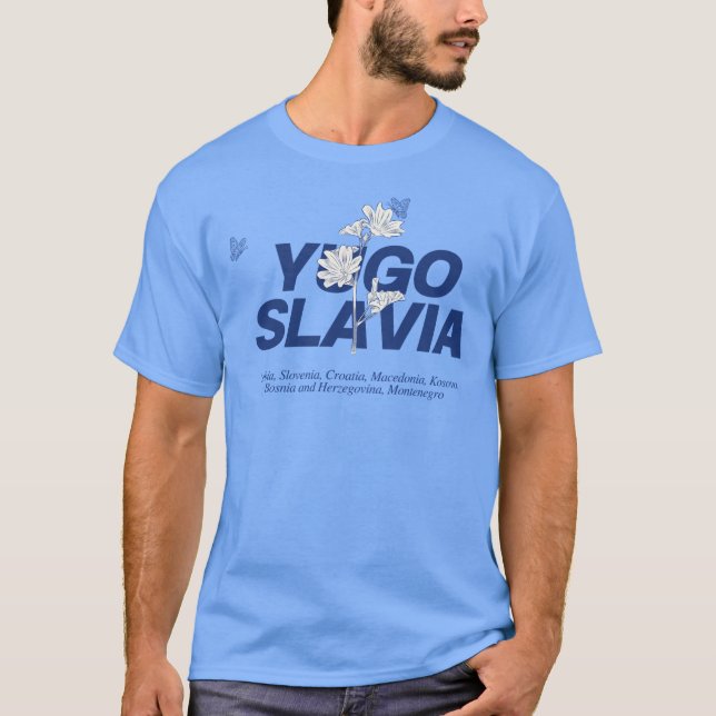 Camiseta Jugoslawien Balkan Shirt mit Blumen (Anverso)