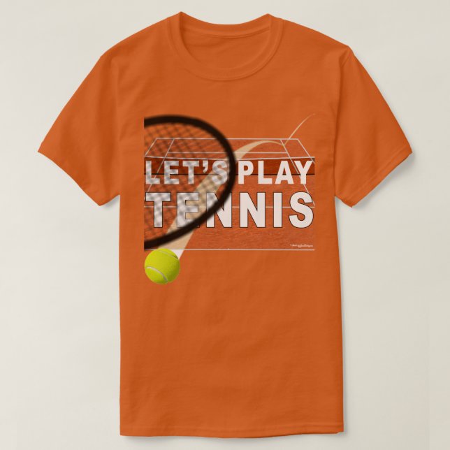 Camiseta Juguemos a la pista de tenis de tierra batida (Diseño del anverso)