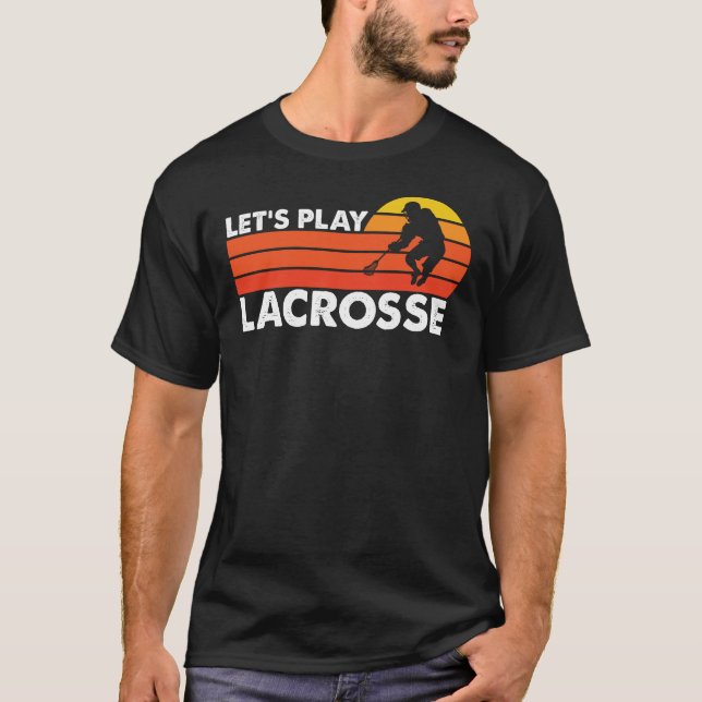 Camiseta Juguemos a Lacrosse Retro LAX Player (Anverso)