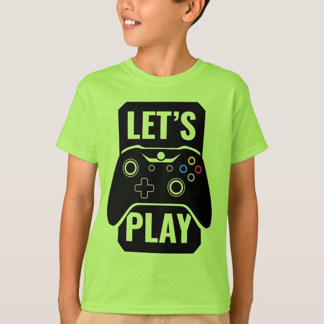 Camiseta Juguemos videojuegos T-Shirt (Anverso)