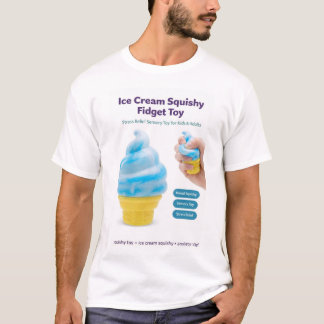 Camiseta Juguete Blando de Helado Kawaii Alivia el Estrés F