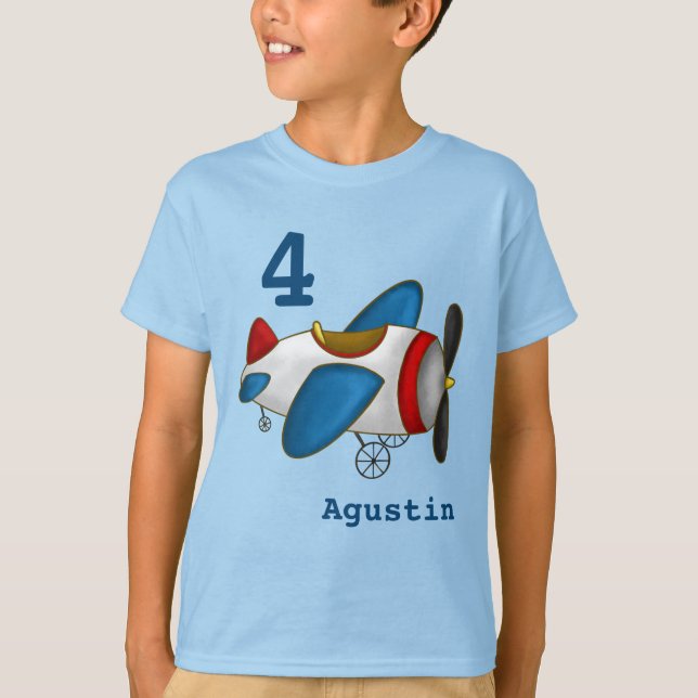 Camiseta Juguete de avión de Cute | Cumpleaños de los niños (Anverso)