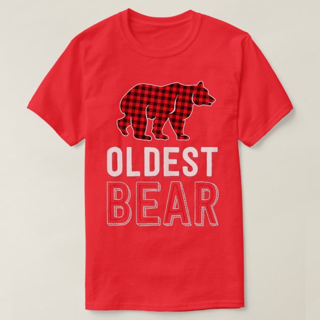 Camiseta Juguete de búfalo rojo del oso más viejo que coinc (Diseño del anverso)