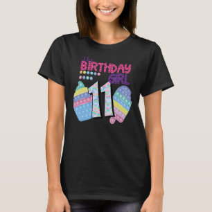 Camiseta Juguete de Fidget de Poppin, Chica de cumpleaños d