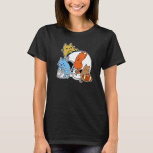 Camiseta Juguete de gatos fútbol americano y casco