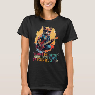 Camiseta Juguete de guitarra divertida para gatos para anim