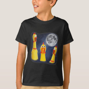 Camiseta Juguete de pollo de goma Luna 3 Aullando a la luna