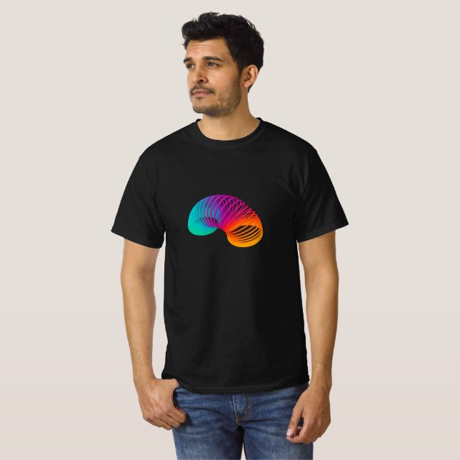 Camiseta Juguete de resorte en espiral de arcoíris (Anverso completo)