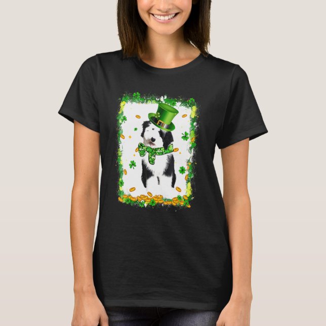 Camiseta Juguete de Sheepadoodle St Patricks Day Shamro irl (Anverso)