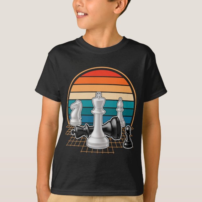 Camiseta Juguete de tablero de ajedrez retro (Anverso)
