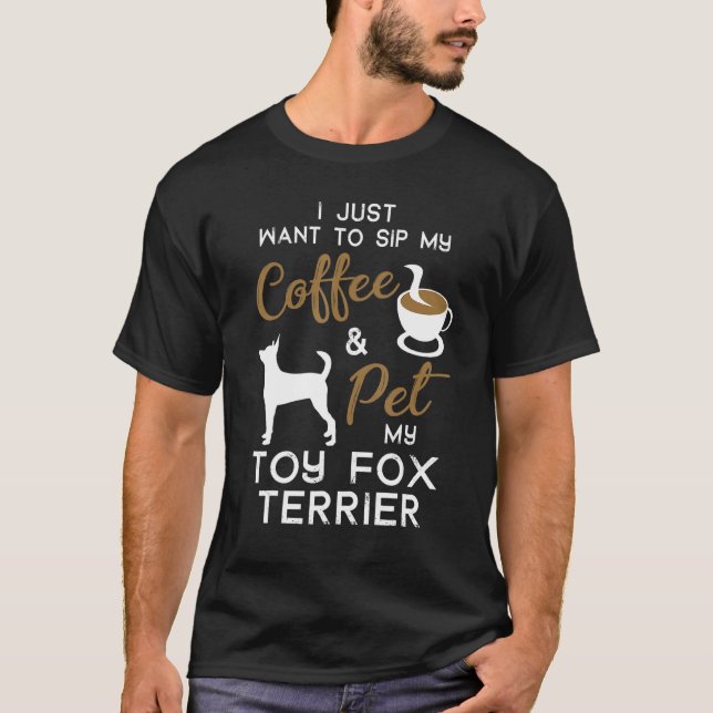 Camiseta Juguete Fox Terrier Dueño De Café Perro Xmas Cumpl (Anverso)
