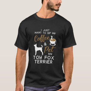 Camiseta Juguete Fox Terrier Dueño De Café Perro Xmas Cumpl