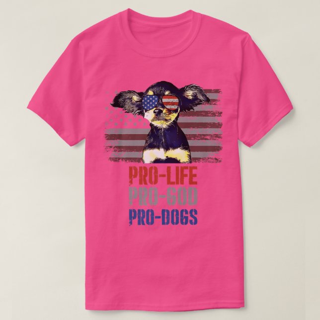 Camiseta Juguete Para Terrier Pro Life Pro Dios Pro Perros  (Diseño del anverso)