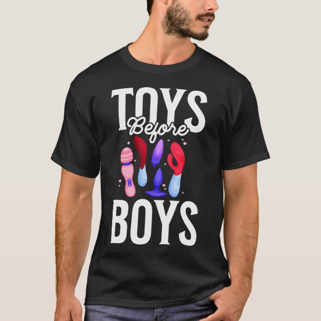 Camiseta Juguetes Antes De Niños Humor Divertido Adulto Emb (Anverso)