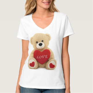 Camiseta Juguetes blandos Vaishno Oso de peluche con corazó