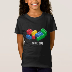 Camiseta Juguetes construyendo ladrillos coloridos niños