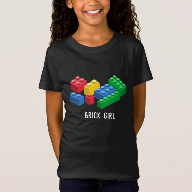 Camiseta Juguetes construyendo ladrillos coloridos niños (Anverso)