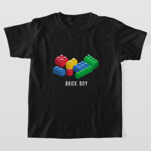 Camiseta Juguetes construyendo ladrillos coloridos niños