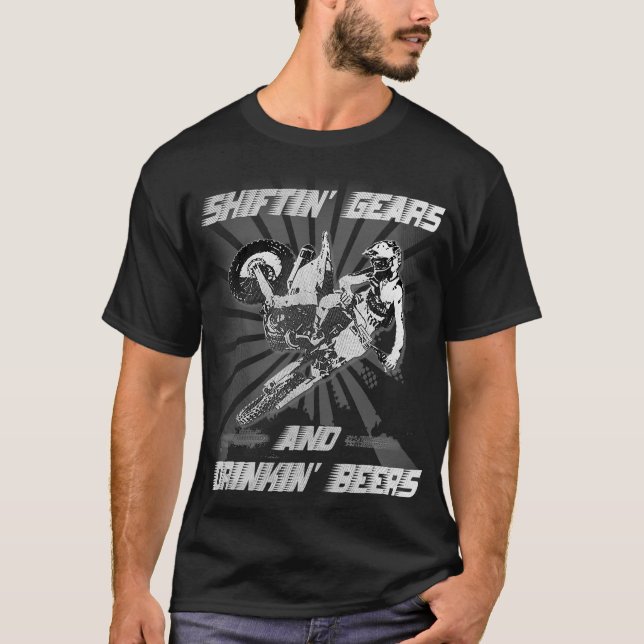 Camiseta Juguetes de cambio y cepas de bebida Motocross Bra (Anverso)