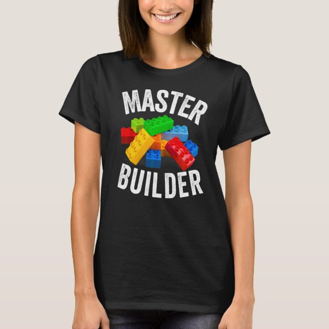 Camiseta Juguetes de construcción de bloques de bloques de  (Anverso)