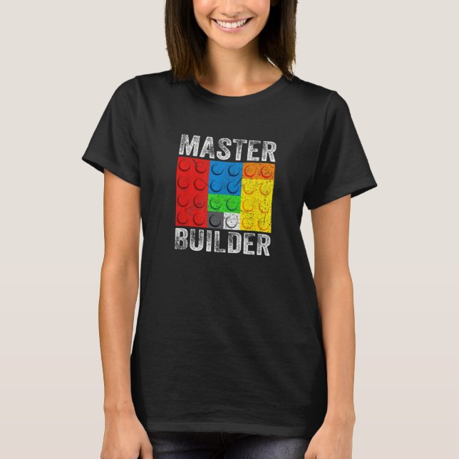 Camiseta Juguetes de construcción de bloques de bloques de  (Anverso)