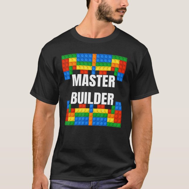 Camiseta Juguetes de construcción de bloques de bloques de  (Anverso)