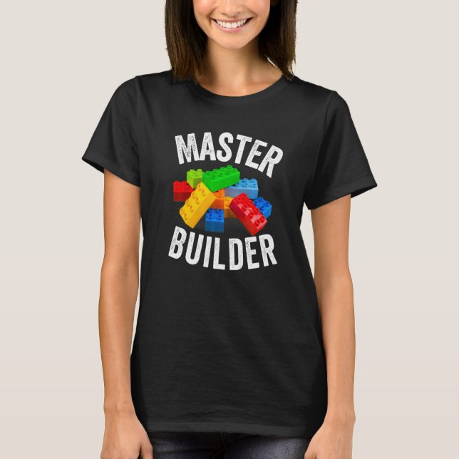 Camiseta Juguetes de construcción de bloques de bloques de  (Anverso)