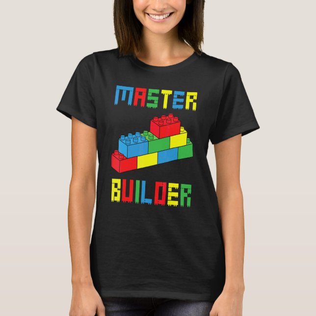 Camiseta Juguetes de construcción de ladrillos Maestro de c (Anverso)
