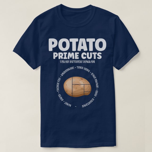 Camiseta Juguetes de papa recortan fábrica vegetariana de c (Diseño del anverso)