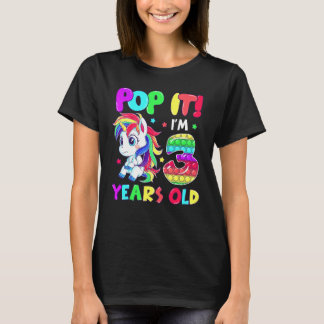 Camiseta Juguetes Divertidos Unicornio Cute Pop It Cumplo 3