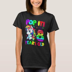 Camiseta Juguetes Divertidos Unicornio Cute Pop It Soy 8 Ni