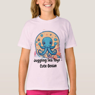 Camiseta Juguetes Marinos de Pulpo de Bebé Minimalista Haci