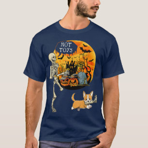 Camiseta Juguetes no divertidos Halloween Corgi Trae Pierna