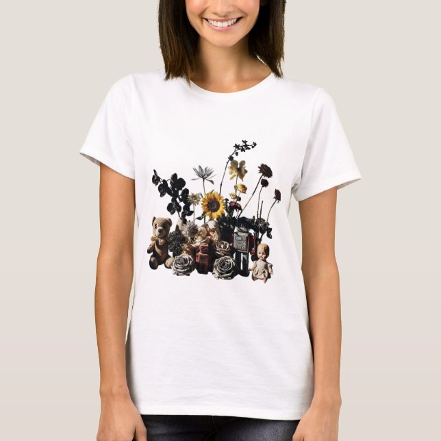 Camiseta Juguetes y flores de época siguen viviendo (Anverso)