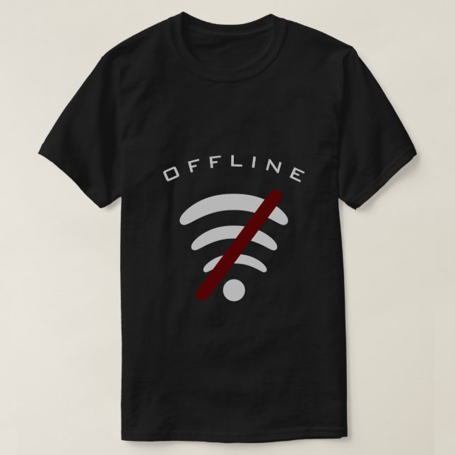 Camiseta juguetona fuera de línea - Sin Wi-Fi - Zo (Diseño del anverso)