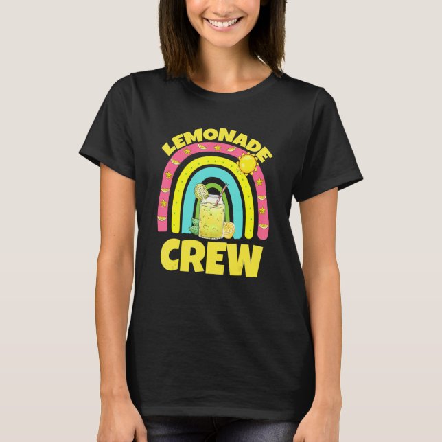 Camiseta Juice Lemonade Crew Rainbow Para Niños Chicas (Anverso)