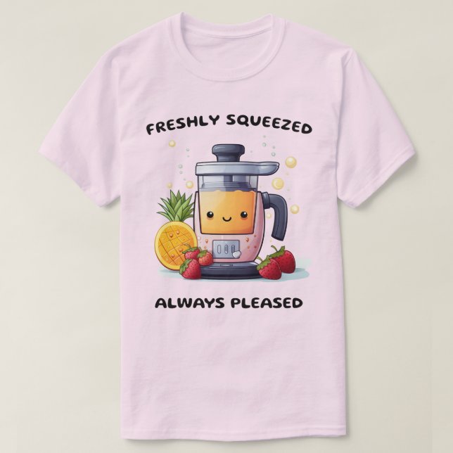 Camiseta Juicer de frutas recién exprimido siempre divertid (Diseño del anverso)