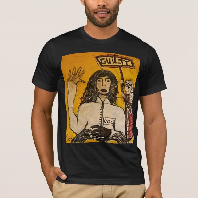 CAMISETA JUICIO A BRUJA RASTA CULPABLE (Anverso)