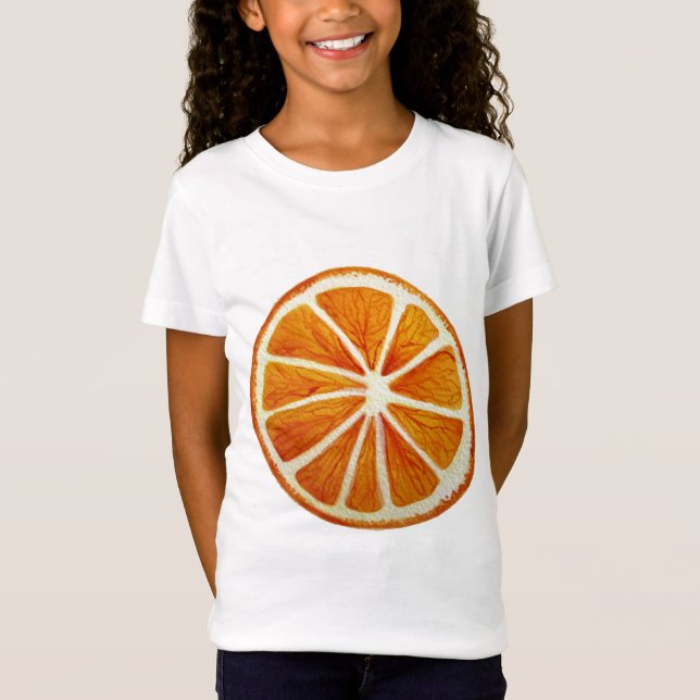 Camiseta Juicoy Naranja acuarela fruta pop art (Anverso)