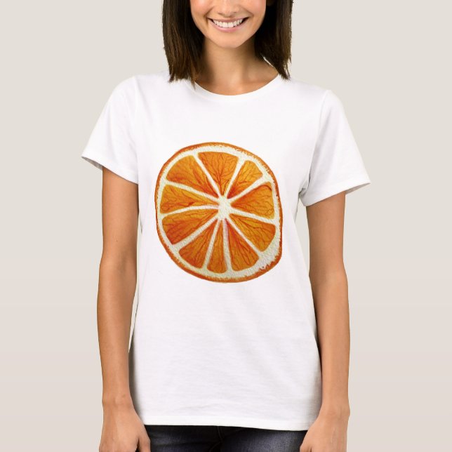 Camiseta Juicoy Naranja acuarela fruta pop art (Anverso)