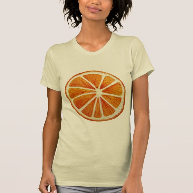 Camiseta Juicoy Naranja acuarela fruta pop art (Anverso)