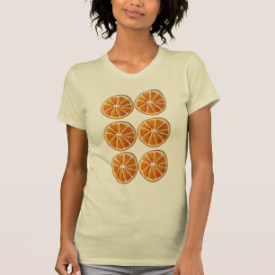 Camiseta Juicoy naranja slice acuarela patrón arte pop arte