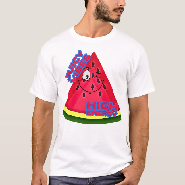 CAMISETA ¡JUICY BITES ALTA ENERGÍA! (Anverso)