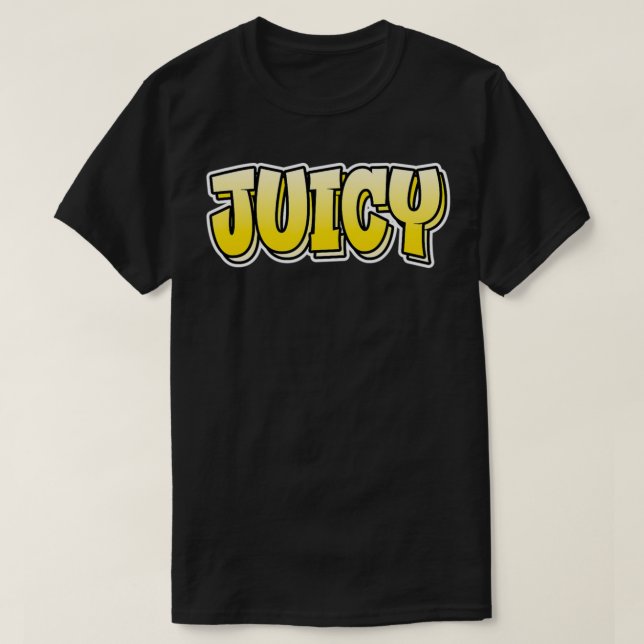 Camiseta Juicy Graffiti Style que dice jugoso (Diseño del anverso)