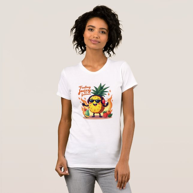 Camiseta Juicy Pineapple Summer Personalizado Tee (Anverso completo)