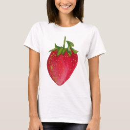 Camiseta Juicy Strawberry watercolor arte macro