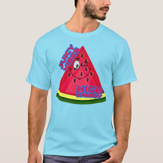 CAMISETA ¡JUICY VIBES ALTA ENERGÍA! (Anverso)