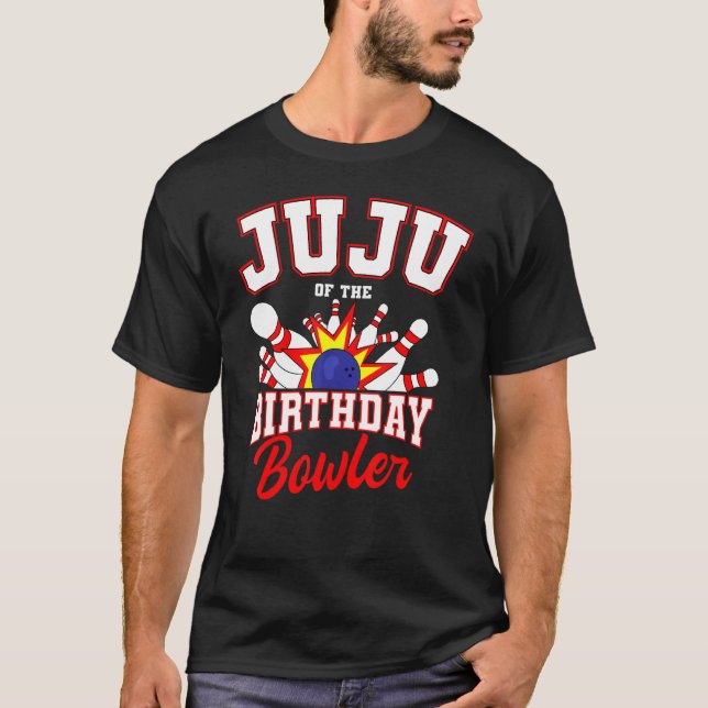 Camiseta Juju De La Fiesta De Bola De Cumpleaños Bowler Bda (Anverso)