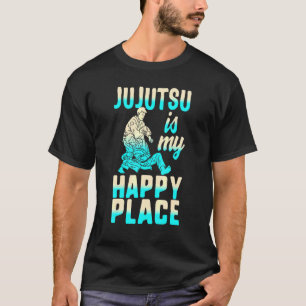 Camiseta Jujutsu Es Mi Lugar Más Feliz Jiu Jitsu Bjj Martia