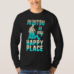 Camiseta Jujutsu Es Mi Lugar Más Feliz Jiu Jitsu Bjj Martia